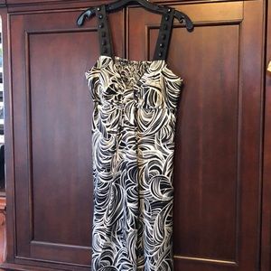 Black and white cocktail dress